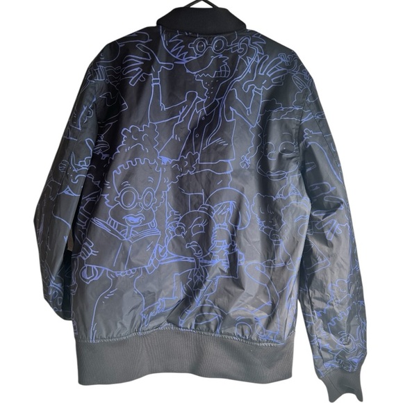 MEMBERS ONLY 90s NICKELODEON Cartoon Unisex Reversible Jacket Mens M - Picture 7 of 14